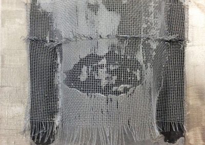Untitled - mesh on canvas - 20 x 20 cm