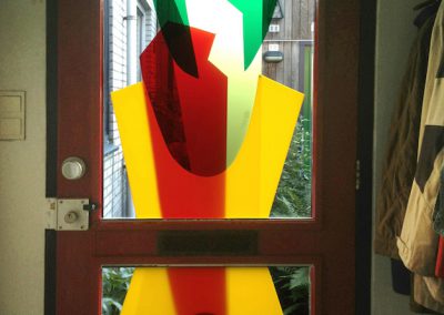Door with plexiglass